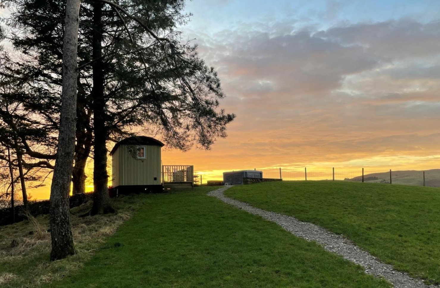 Height of Winder Shepherds Hut setting