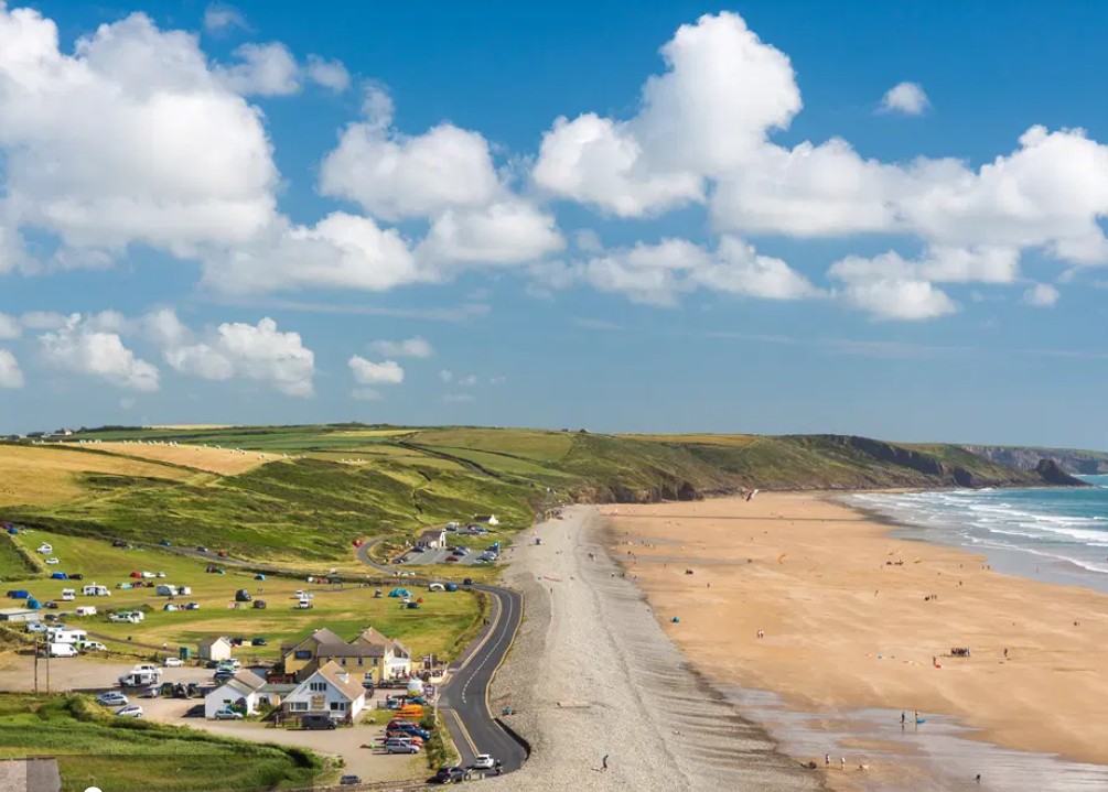 Newgale Beach is a great spot to take your dog in West Wales...